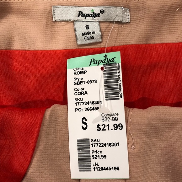 Color Block Romper, Size S - Picture 5 of 5